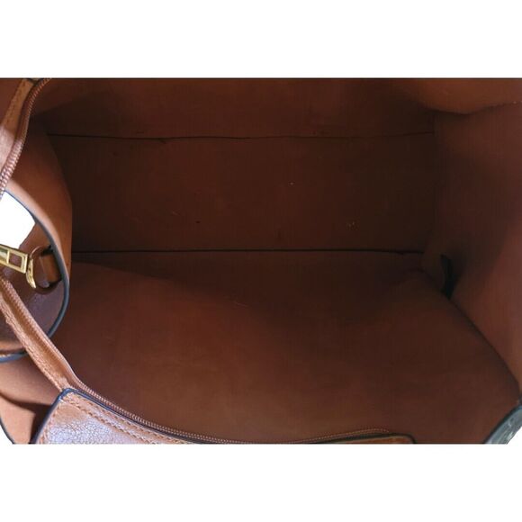 HANNA GRACE Tote HANDBAG Crossbody Caramel 2 piece set NWT. - Picture 7 of 10